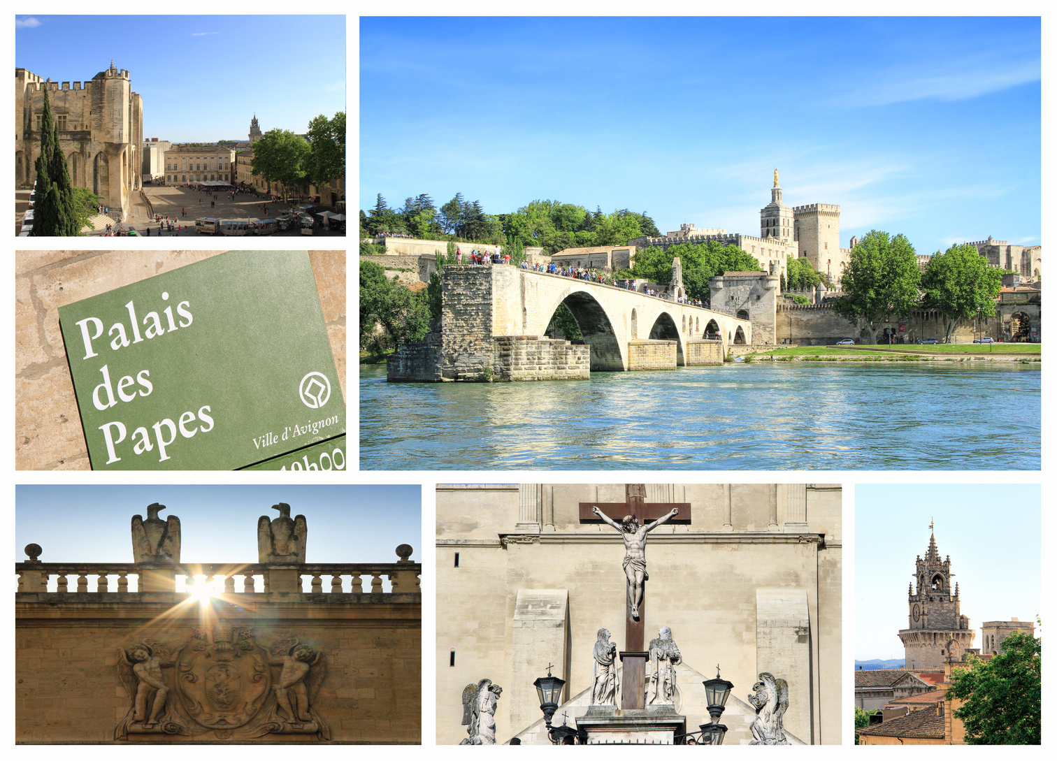 Photo collage of Avignon, France